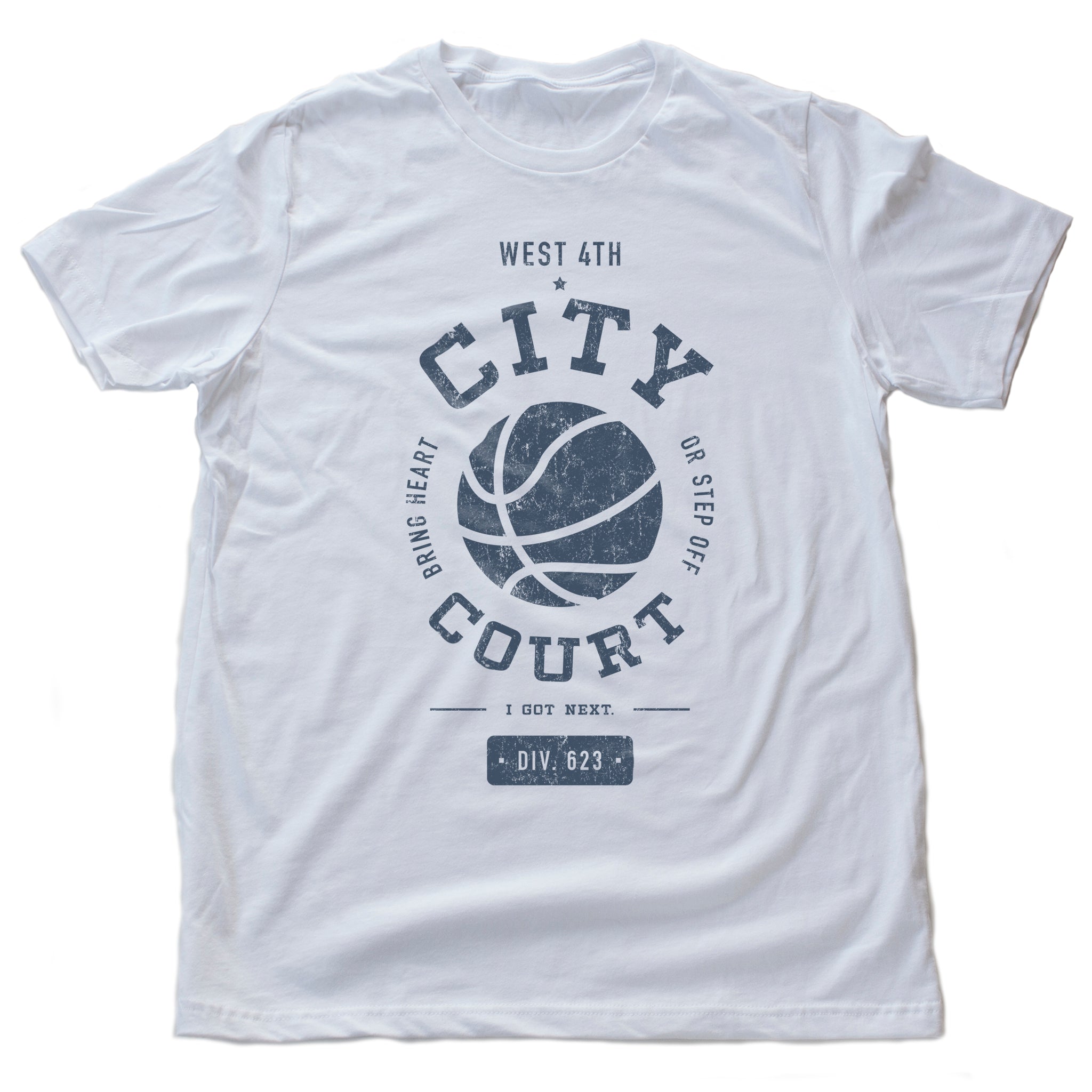 City Court (West 4th Basketball / NYC) — "BRING HEART" classic retro premium unisex T-shirt