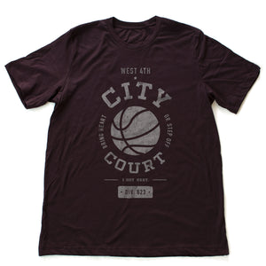 City Court (West 4th Basketball / NYC) — "BRING HEART" classic retro premium unisex T-shirt