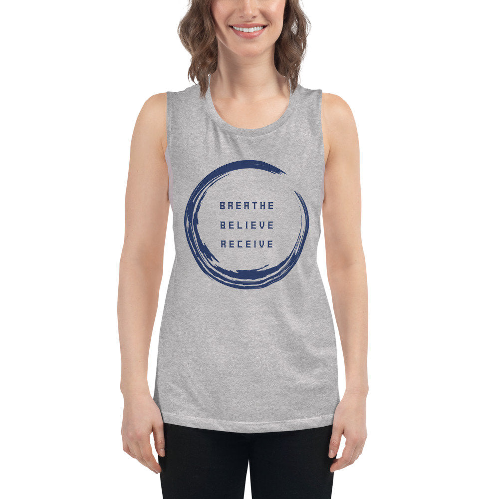 Breathe. Believe. Receive. — Women's Yoga / Fitness Tank