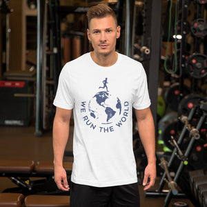 We Run the World [Male Runner] — Unisex Premium Tee