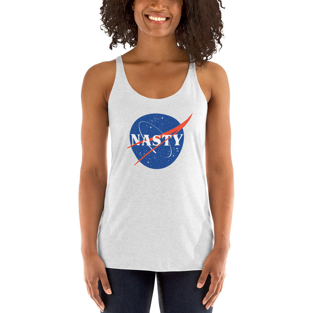 NASTY — a NASA Parody Women's Racerback Tank